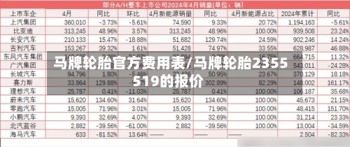 马牌轮胎官方费用表/马牌轮胎2355519的报价