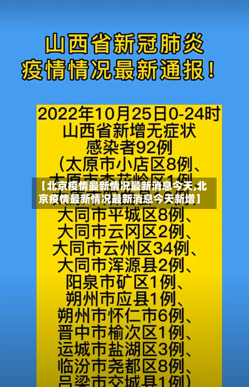【北京疫情最新情况最新消息今天,北京疫情最新情况最新消息今天新增】