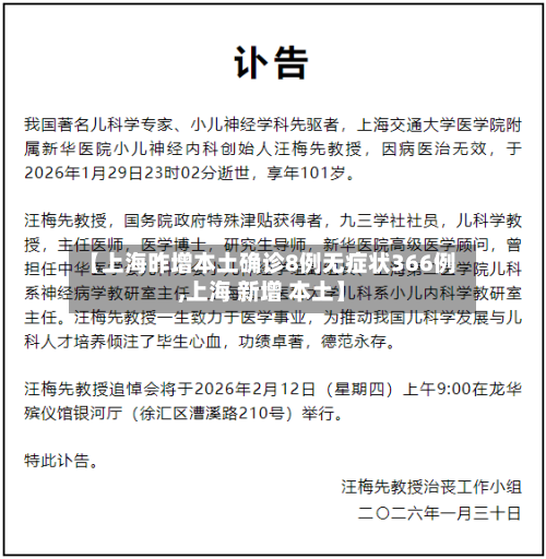 【上海昨增本土确诊8例无症状366例,上海 新增 本土】