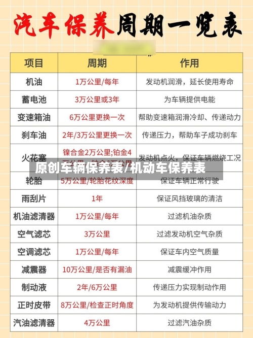 原创车辆保养表/机动车保养表-第3张图片