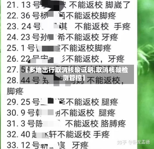 【多地出行取消核酸证明,取消核酸检测管控】-第3张图片