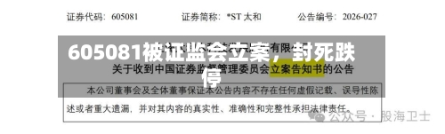 605081被证监会立案	，封死跌停-第3张图片