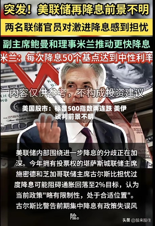 美国股市：标普500指数两连跌 美伊谈判前景不明