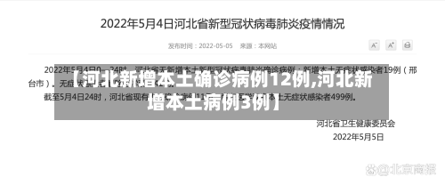 【河北新增本土确诊病例12例,河北新增本土病例3例】-第3张图片