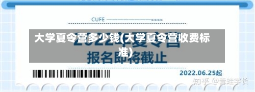 大学夏令营多少钱(大学夏令营收费标准)-第2张图片
