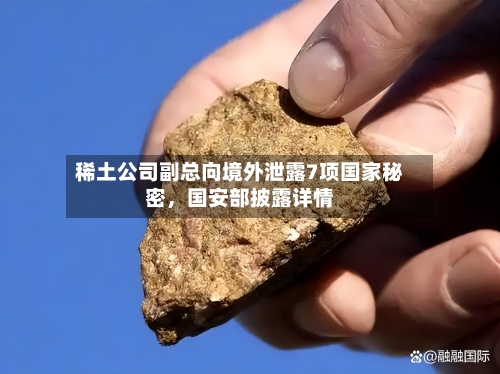 稀土公司副总向境外泄露7项国家秘密，国安部披露详情-第3张图片