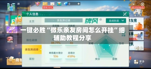 一键必胜“微乐亲友房间怎么开挂”细辅助教程分享-第2张图片