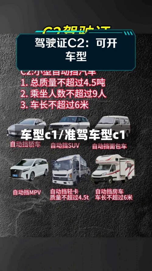 车型c1/准驾车型c1