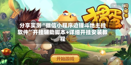 分享实测“微信小程序边锋斗地主挂软件”开挂辅助脚本+详细开挂安装教程-第2张图片