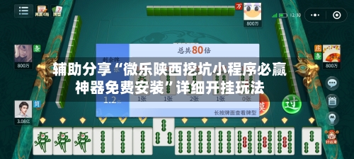 辅助分享“微乐陕西挖坑小程序必赢神器免费安装”详细开挂玩法-第3张图片