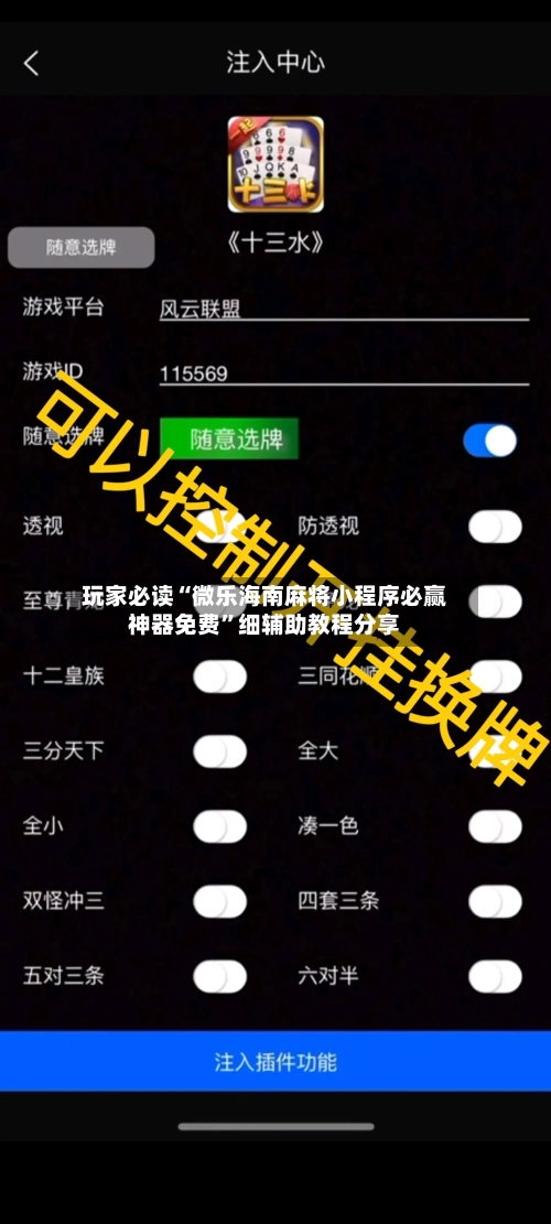 玩家必读“微乐海南麻将小程序必赢神器免费	”细辅助教程分享-第2张图片