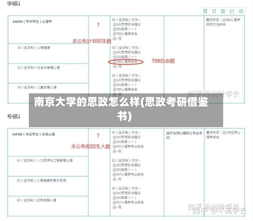 南京大学的思政怎么样(思政考研借鉴书)