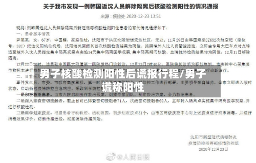 男子核酸检测阳性后谎报行程/男子谎称阳性