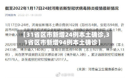 【31省区市新增24例本土确诊,31省区市新增94例本土确诊】-第2张图片