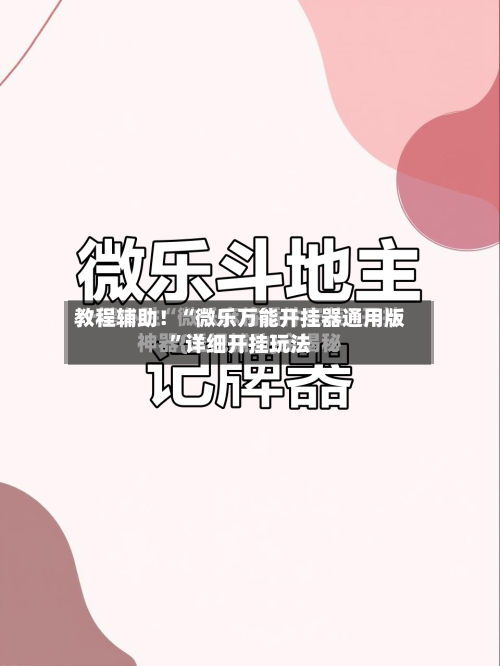 教程辅助！“微乐万能开挂器通用版”详细开挂玩法-第2张图片