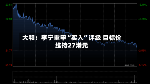 大和：李宁重申“买入”评级 目标价维持27港元-第2张图片