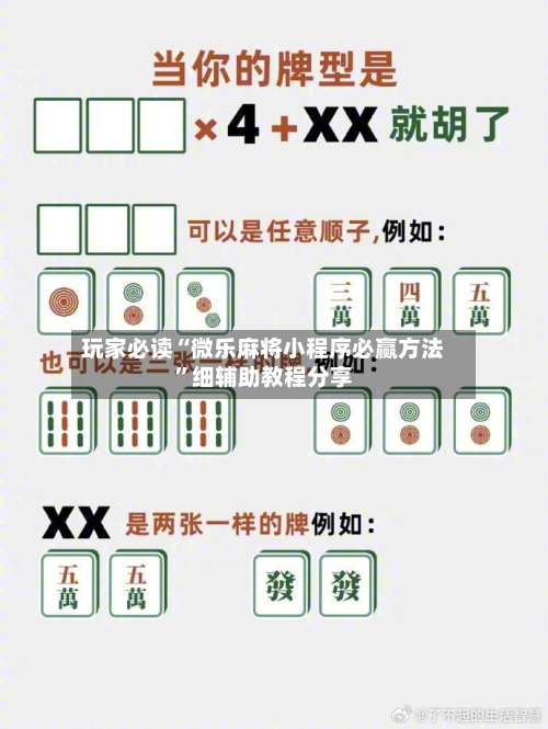 玩家必读“微乐麻将小程序必赢方法	”细辅助教程分享-第2张图片