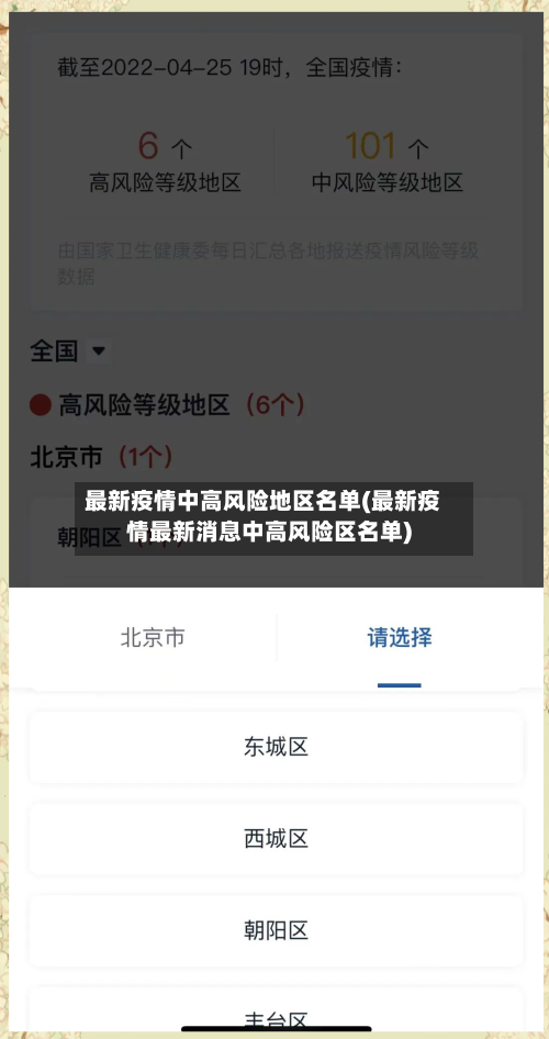 最新疫情中高风险地区名单(最新疫情最新消息中高风险区名单)-第2张图片