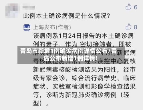 青岛市新增1例确诊病例详情公布/青岛公布新增1例详情!