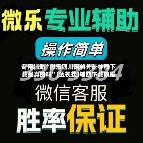 专用辅助“微乐四川麻将外卦神器下载是真的吗	”(透视挂)辅助下载教程-第2张图片