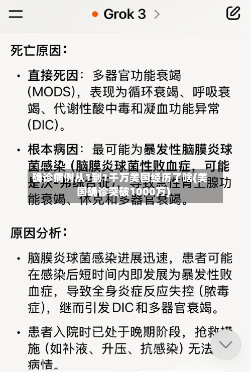 确诊病例从1到1千万美国经历了啥(美国确诊突破1000万)