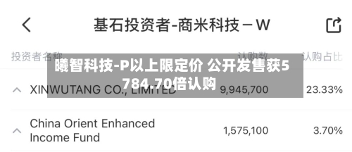 曦智科技-P以上限定价 公开发售获5784.70倍认购-第2张图片