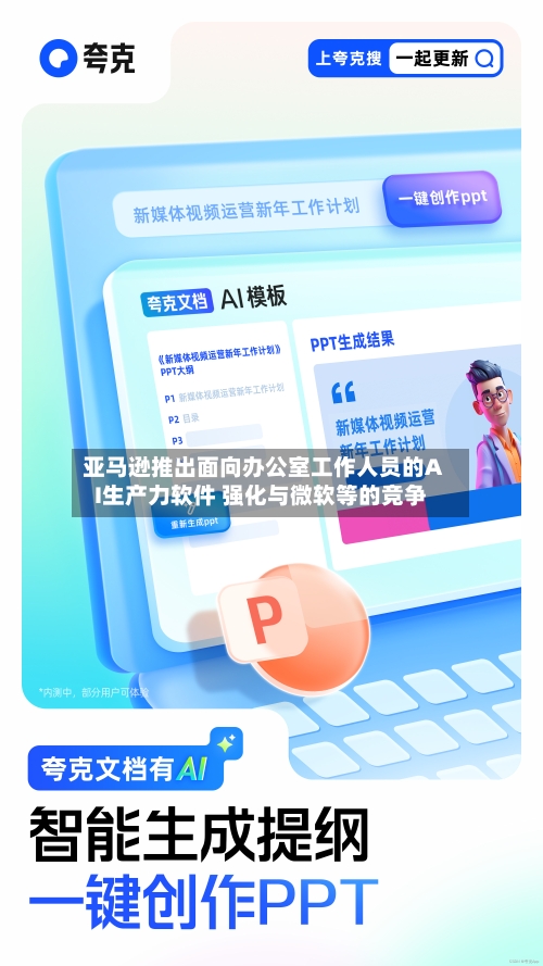 亚马逊推出面向办公室工作人员的AI生产力软件 强化与微软等的竞争