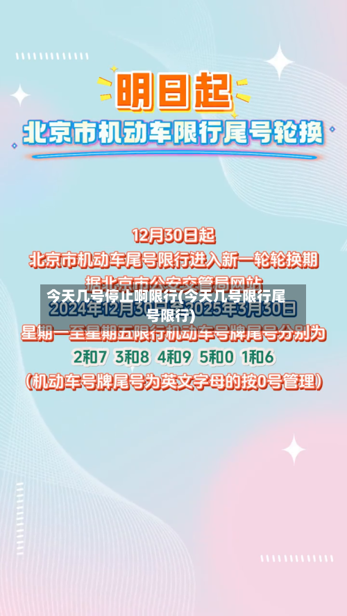今天几号停止啊限行(今天几号限行尾号限行)-第2张图片