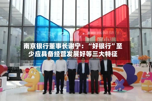 南京银行董事长谢宁：“好银行”至少应具备经营发展好等三大特征-第2张图片
