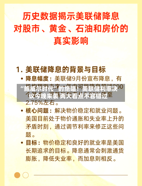 “鲍威尔时代”的绝唱！美联储利率决议今晚来袭 两大看点不容错过