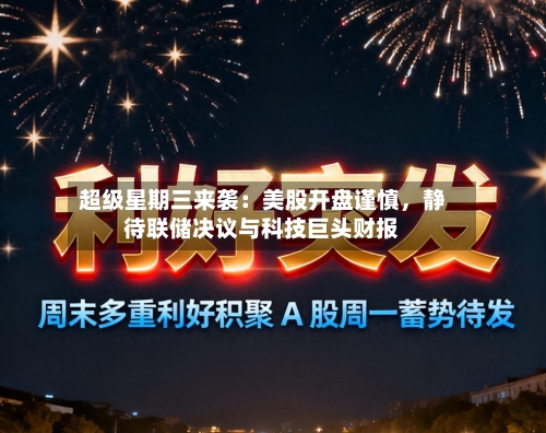 超级星期三来袭：美股开盘谨慎，静待联储决议与科技巨头财报-第3张图片