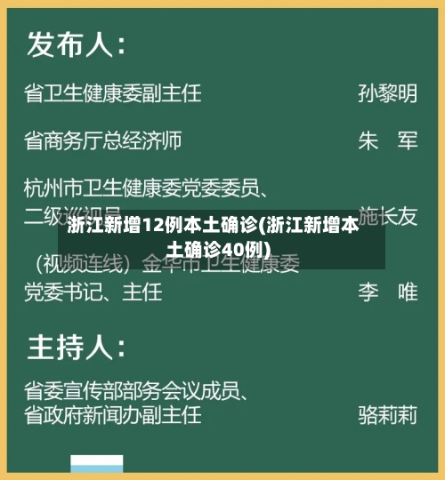 浙江新增12例本土确诊(浙江新增本土确诊40例)