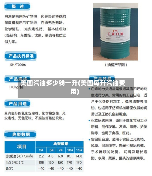 美国汽油多少钱一升(美国每升汽油费用)-第3张图片