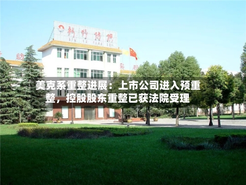 美克系重整进展：上市公司进入预重整，控股股东重整已获法院受理-第3张图片