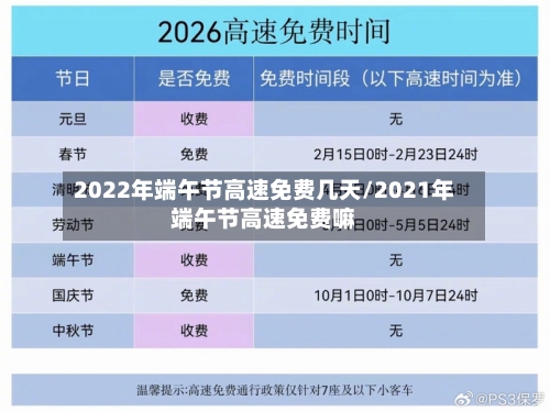 2022年端午节高速免费几天/2021年端午节高速免费嘛-第2张图片