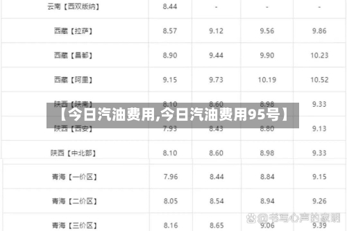 【今日汽油费用,今日汽油费用95号】-第3张图片