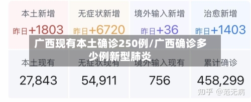 广西现有本土确诊250例/广西确诊多少例新型肺炎-第2张图片