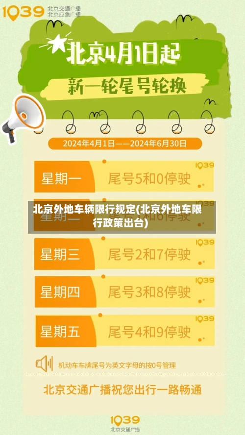 北京外地车辆限行规定(北京外地车限行政策出台)