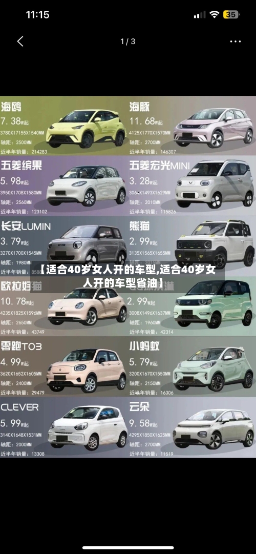 【适合40岁女人开的车型,适合40岁女人开的车型省油】-第2张图片
