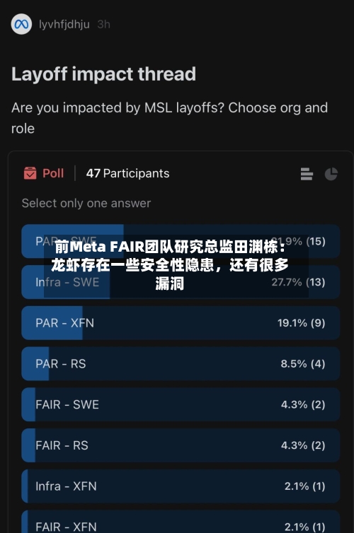 前Meta FAIR团队研究总监田渊栋：龙虾存在一些安全性隐患	，还有很多漏洞-第2张图片