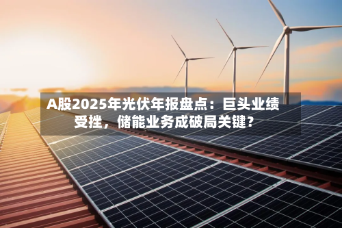 A股2025年光伏年报盘点：巨头业绩受挫，储能业务成破局关键？-第2张图片