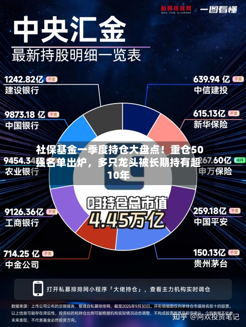 社保基金一季度持仓大盘点！重仓50强名单出炉，多只龙头被长期持有超10年-第3张图片