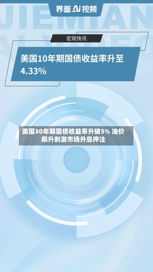 美国30年期国债收益率升破5% 油价飙升刺激市场升息押注