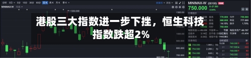 港股三大指数进一步下挫，恒生科技指数跌超2%-第2张图片
