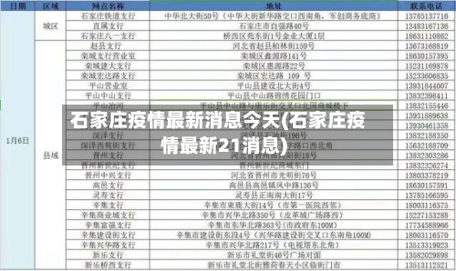 石家庄疫情最新消息今天(石家庄疫情最新21消息)