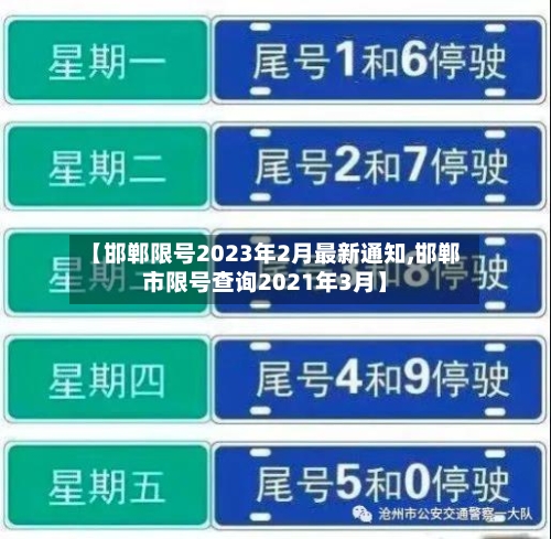 【邯郸限号2023年2月最新通知,邯郸市限号查询2021年3月】