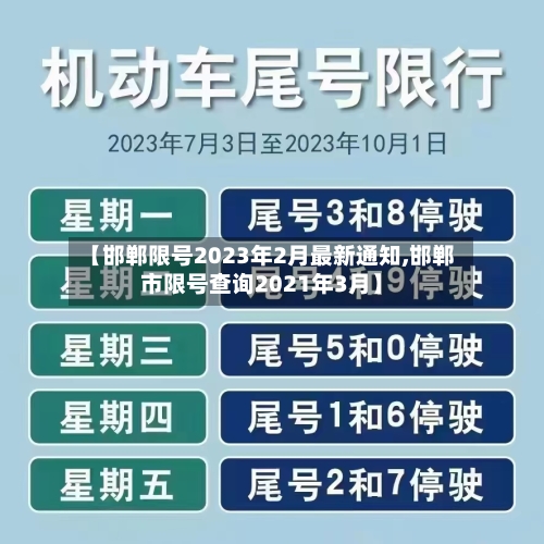 【邯郸限号2023年2月最新通知,邯郸市限号查询2021年3月】-第2张图片