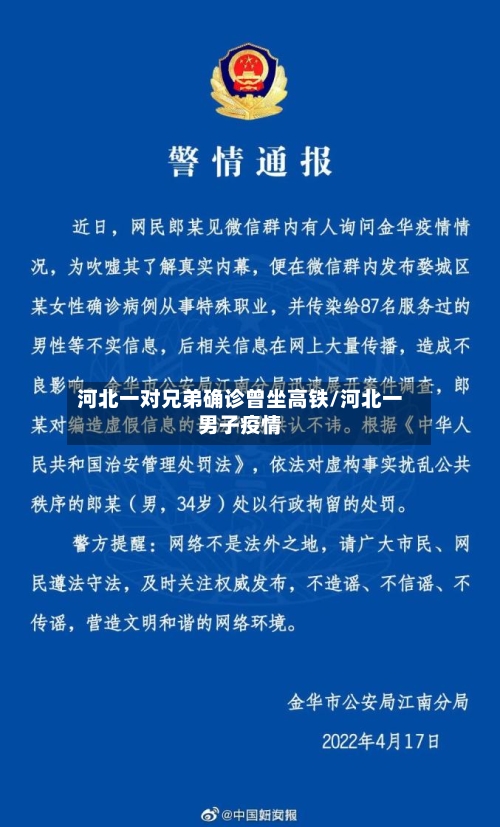 河北一对兄弟确诊曾坐高铁/河北一男子疫情