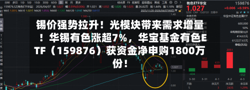 锡价强势拉升！光模块带来需求增量！华锡有色涨超7%，华宝基金有色ETF（159876）获资金净申购1800万份！-第2张图片