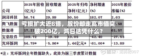 亏损扩大近8倍，股价却走高市值突破200亿	，鸿日达凭什么？-第3张图片